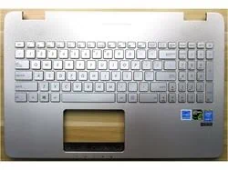 כיסוי עליון כסוף עם מקלדת + תאורה (silver palmrest with backlit keyboard) למחשב נייד Asus N551