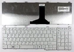 מקלדת למחשב נייד toshiba Satellite C650 C655 C655D C660 L650 L655 L670  L750  חריטה בעברית צבע לבן