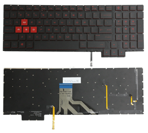 מקלדת למחשב נייד Hp Omen 15-ce backlit red print עם תאורה