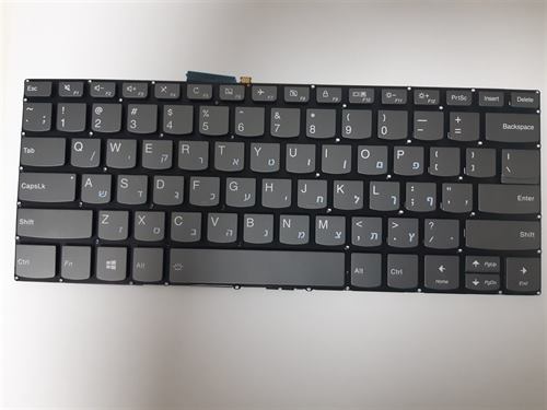 מקלדת למחשב נייד (Lenovo IdeaPad 320-14ISK(Delete Key עברית + תאורה