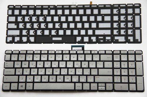 מקלדת למחשב נייד HP 15-bc000nj 15-au כסוף עם תאורה