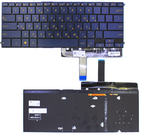 מקלדת למחשב נייד ASUS UX490 כחול כהה + תאורה